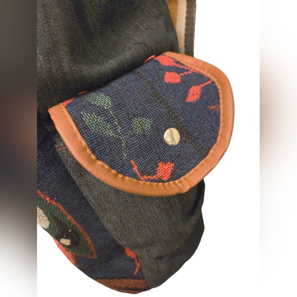 NWOT Handmade Owl Design  Backpack - Blue and Brown - Picture 9 of 10